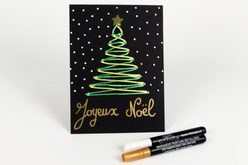 Carte à broder sapin de Noël